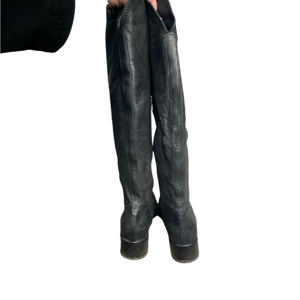 Alberto Fermani Black Leather knee high boots Size 8.5 - Picture 5 of 8
